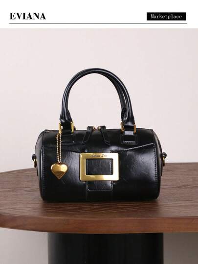 Nuevo bolso de lujo de moda para mujer Otoño/Invierno 2025, bolso de almohada de cuero encerado retro de diseño exclusivo, bolso de bolos plegado de alta calidad, bolso bandolera cruzado de gran capacidad para ir al trabajo