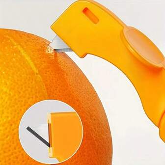 1/2pcs Orange Peeler, Plastic Orange Peeler, Simple Lemon Peeler, Grapefruit Peeler, Creative Cutter, Folding Handle Orange Peeler, Fruit Peeler, Vegetable And Fruit Tool, Kitchen Gadget, Orange Peeler