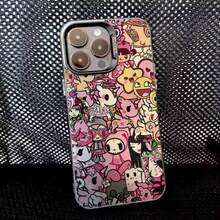 Japan T-Tokidokis Phone Case For IPhone 16,15,14,13,12,11,8,7,Pro,Max,Plus,Mini,XS,SE Anti Fall Black Matte Hard.Christmas Accessories. - z5 - Xem 5