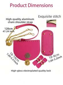 1 Conjunto inclui 5 Peças Kits de Confecção de Bolsas de Crochê DIY, Alças de Ombro de Couro Artificial, Bottom e Tampa - Suprimentos de Artesanato de Bolsas Feitas à Mão, Ferramentas de Hardware de Alta Qualidade, Kit de Ferramentas para Confecção de Bolsas de Crochê, Alternativas da Moda para Bolsas de Ombro, Bolsas de Crochê, Bolsas Tricotadas, Bolsas, Artesanato, Bolsas Feitas à Mão Perfeitas, Alternativas de Bolsas DIY ou Acessórios de Crochê Tecidos à Mão