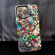 Japan T-Tokidokis Phone Case For IPhone 16,15,14,13,12,11,8,7,Pro,Max,Plus,Mini,XS,SE Anti Fall Black Matte Hard.Christmas Accessories. - Z7 - 查看 12