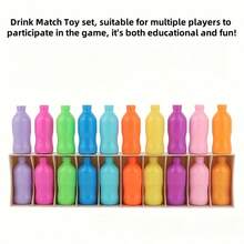 21pcs Colorful Bottle Matching Game Set - For Teens, Enhances Memory & Logic Skills, Fun Bottle Guessing Challenge, Ideal For Halloween Or Birthday Gift, Includes Colored Bottles & Matching Cards, Game | Playful Design - Multicolor - View 12