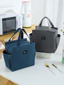 1 件午餐袋保温午餐袋热袋双口袋午餐袋大容量学生餐加厚铝箔便携式保温盒午餐袋午餐盒午餐盒午餐容器保温午餐袋适用于旅行野餐户外学校工作露营办公室女士男士学生旅行必需品学校用品大学必需品午餐盒袋假期女士学校包学校配件 - 彩色 - 查看 8