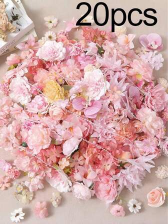 A 20-Flower Artificial Flower Mixed Material Package, Wedding Center Display, DIY Handicrafts, Photography Props, Spring And Summer Display, Hanging Artificial Flowers, Seasonal Decoration, Decorative Uses, Event Planning