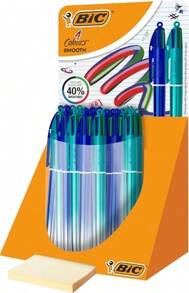 Bic 4 Colors Smooth Gradient Retractable Ballpoint Pen Display - 1.0mm Medium Point - 40% Smoother Writing - 4 Colors - Orange - View 2
