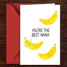 بطاقة تهنئة للجدة - بطاقة مضحكة وإبداعية "أنت أفضل جدة" مع مغلف