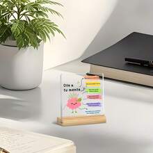 1件创意大脑造型励志牌匾，每日积极心态装饰，治愈系家居装饰，圣诞节和新年鼓励礼物，周年纪念贴心礼物 - 彩色 - 查看 7