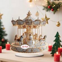 1/3 pezzi Decorazioni da scrivania natalizie, ruota panoramica, carosello, albero di Natale, decorazioni per casa e ufficio, regali di Natale, in acrilico 2D