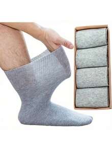 5 Pairs Diabetic Crew Socks - Extra Roomy Non-Binding Top, Elastic Opening For Easy On/Off - Neuropathy And Peripheral Nerve Care - Soft Breathable Fabric - Swollen Feet, Edema, Toe Bone - Elderly, Pregnant, Post-Surgery - Unisex - Everyday & Special Occasions - Value Pack, Elderly Footwear, Comfortable Fit, Durable Construction, Shoes, Elderly Care - Multicolor - View 9