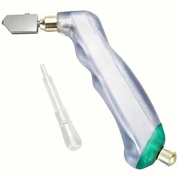 Industrial-Grade High-Quality Handheld Glass Cutter, Specialized Cutting Tool For Thick Glass And Tiles, Large Wheel Cutter Head For Glass Tiles, Opening Tool Set, Tile D-Cutting Tool, Small Wheel Glass Cutter, Large Wheel Tile Cutter, Essential Tool For Home Decoration.