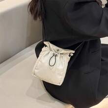 Bolso bandolera de nylon, mini cartera suave para teléfono, bolso de hombro cuadrado multifuncional, mensajero de lona - Verde - Ver 5