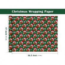 Football Crist Wrapping Pr - Mini Roll - 17 Inc X 16.5 Feet - Snowf And Santa At Football Wrapping Pr  Crist Sport Party Oliday Party Celeation