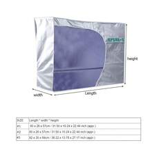Cubierta para Aire Acondicionado Exterior 2P - Hecha de Poliéster (Refleja Sol, Retarda Envejecimiento), Impermeable, Anti-polvo y Anti-sol, Protege de Olor, Polvo y Aceite - Unitalla - Ver 4