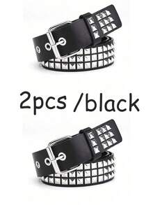 1 szt. unisexowy nit punkowy styl przystojny uliczny codzienny pasek do noszenia na lato, do szkoły, na jesień, na Halloween