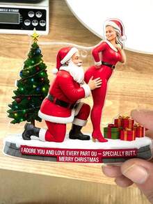 1pc-Naughty Santa Claus Keychain Pendant, Christmas Decoration, Car Rearview Mirror Pendant, Christmas Tree Decoration Pendant, Christmas Resin Ornament Creative Christmas Gift - Multicolor - View 10