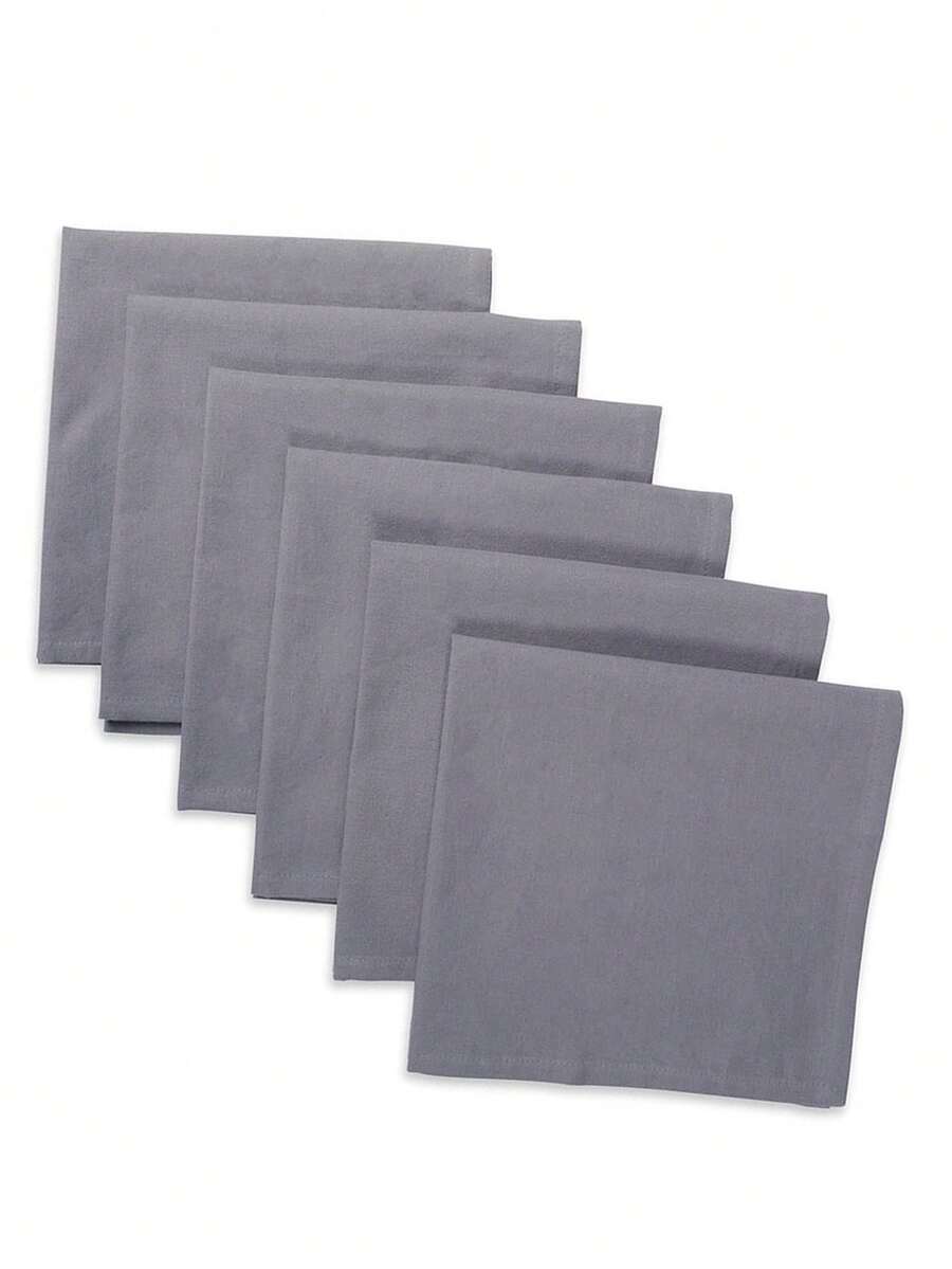 6pcs Square Soft & Durable Dinner Napkins, Washable Crinkle Cloth Napkins Suitable For Home Events, Parties, Weddings Decoration