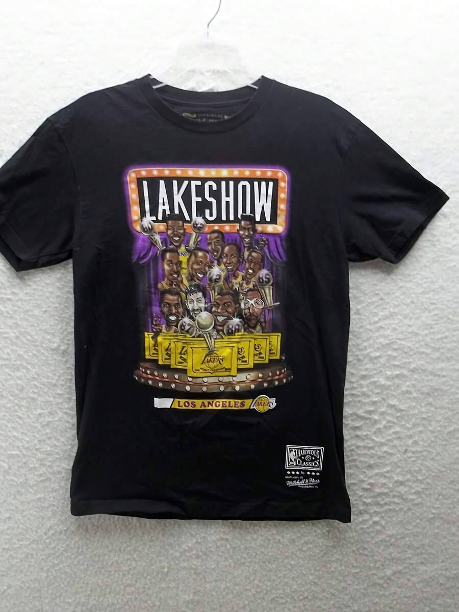 Lakeshow Mens Black Graphic T Shirt Size S By Mitchell & Ness - 款式8 - 查看 1