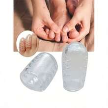 QKC 20pcs Toe Anti Abrasion And Pain Protection Silicone Toe Sports Toe Sleeve For Women High Heels Women Pumps And Men Sneakers Shoes Summer Daily Wear - 透明10 - 查看 4
