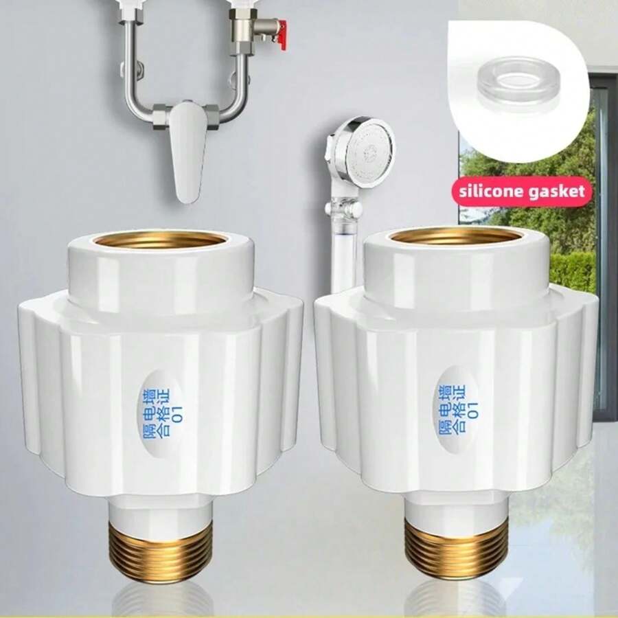 Calentador de agua eléctrico, divisor de pared anti-electricidad, dispositivo universal de fuga para cocina, accesorios de protección para calentador de agua de baño - 2 piezas - Ver 1