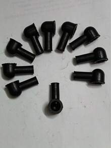 10 Pcs Black Battery Terminal Boots Insulating Covers, PVC Cable Lug Protector Cover Lug Caps For Auto Marine Commercial And Power Sports, Insulating Rubber Covers Skins Tool Parts - Black - View 1