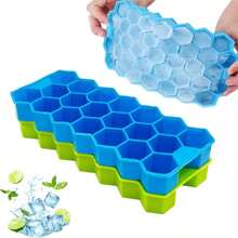 Honeycomb Silicone Ice Tray - Hexagonal Ice Cube Mold, Honeycomb Ice Cube Ice Making Box Freezing Mold, Making Perfectly Shaped Ice Cubes And Ice Balls - Multicolor - View 1