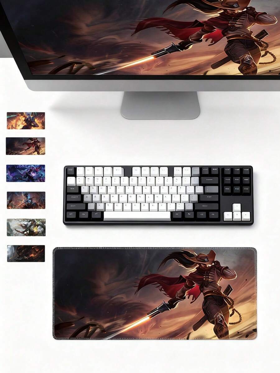 Extra große Gaming Mausunterlage, dicke Netzbar Zuhause E-Sport Tastaturmatte, Büro Schreibtischunterlage