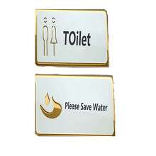 1 Piece Of Wifi Logo, Wireless Network Acrylic Tag, Wall Cover, Password Logo Sticker Best Gifts Birthday Graduation - Gold - View 13