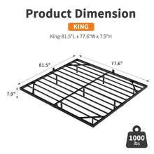 Floating Bed Frame With LED Light, Modern Metal Queen Bed Frame With Heavy Duty Steel Slats, Christmas Gifts, No Box Spring Needed, Easy To Assemble, Full/ Queen/ King, Black (USB LED Strips) - Black - View 9