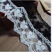 3.3 Inch/0.2 Yard Vintage Lace Satin Ribbon, Elegant Crown Satin Ribbon, Suitable For Crafts Sewing, Bridal Wedding Applique Decor, Gift Wrapping, Home Decor Table Cloth Curtain, Hat Packaging Decoration - Multicolor - View 10