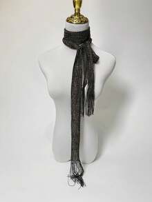 1pc Fashionable & Versatile Women Scarf With Tassels For Dress - 彩色 - 查看 4