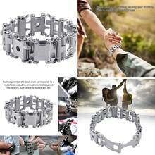 Herramienta Multifuncional de Acero Inoxidable, 29 en 1, Pulsera portátil Punk (Blanco)(default) - Tipo 1 - Ver 1