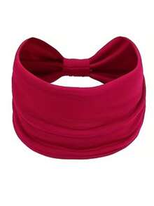 1pc Unisex Wide Elastic Headband, Solid Color Sports Yoga Running Fitness Sweatband