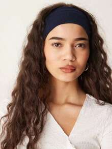 1pc Sports Sweat Absorbent Headband, Running Fitness Hairband Women Bandana Winter Hair Accessories Elegant Scarf Women Hair Band - 酒紅色 - 查看 1