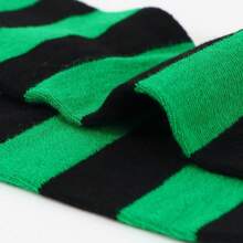 Long Striped Socks Over Knee Thigh High Stockings For Women Girls Cosplay Costumes Party Accessories - Xanh lá cây và đen - Xem 5