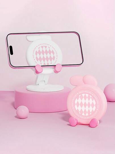 1pc Cartoon Creative Foldable Rotating Phone Stand, Desk Slouchy Phone Holder, Portable Cute Rotating Foldable