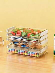 1 صندوق تخزين للألغاز، صندوق تصنيف قطع بناء صغيرة للأطفال، صندوق تنظيم ألغاز شفاف كبير السعة مقاوم للغبار، صندوق ألعاب محكم الإغلاق بمشبك، صندوق تخزين كوميكس وفرش على المكتب، مناسب لتخزين ألعاب الأطفال والكوميكس والهواتف المحمولة وتنظيمها