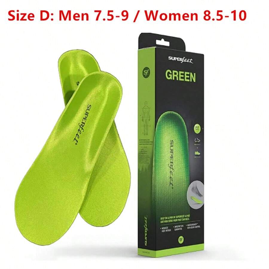 Superfeet All-Purpose Support High Arch Insoles (Green) - Professional Grade(Multiple Sizes Available) - Màu xanh lá cây đậm - Xem 1