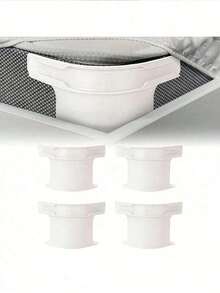 4 件灰色床单紧固件、床单夹、床单绑带，用于将床单牢牢固定到位，重型床单固定夹适合所有床垫尺寸，用于固定床单、床罩和床裙，全新床单绑带适合返校、居家、旅行 - 彩色 - 查看 3