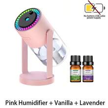 Máy tạo ẩm và khuếch tán tinh dầu mini 280ml kèm máy chiếu bầu trời sao xoay, món quà hoàn hảo cho phòng ngủ, văn phòng, không gian cá nhân, sử dụng nguồn USB. - Nhiều màu - Xem 15
