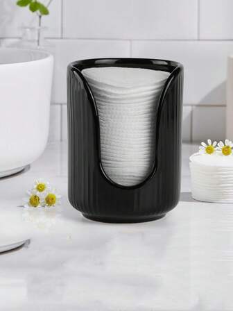 1pc Plastic Cup Holder With Vertical Slot Design - Durable Space-Saving Vertical Organizer For Coffee, Tea, Disposable Paper Cups - Suitable For Home, Office, Cafe, Spa, Bathroom - Stylish Hygienic Cup Storage, Sturdy Base And Ergonomic Handle Cut-Out