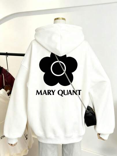 Y2K, 320g Retro Street Style Women's Autumn And Winter Matching Hoodie With Long Sleeves, Cartoon Pattern Letter Print, Soft Fabric, Unisex One-Piece Set, Funny Top For Wearing Inside Or Outside