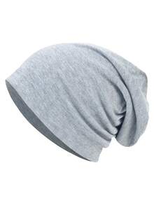 1/2 chiếc Mũ len thời trang hai lớp màu trơn dành cho nam, mũ không vành đa năng thường ngày - mũ - Xem 20