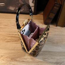 Luxury Glossy Mini Clutch Bag With Crystal Decoration