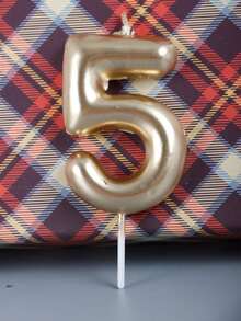 Gold Number Birthday Cake Candles, Metallic Wax Cake Decorations For Birthday, Anniversary, Gender Reveal, Bachelorette Party, Graduation - Princess Theme, No Feathers, Multipurpose Celebration Candles, No Electricity Required, Birthday Candles, Birthday Decorations, Happy Birthday, Room Decor - Gold - View 7