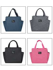 1 件午餐袋保温午餐袋热袋双口袋午餐袋大容量学生餐加厚铝箔便携式保温盒午餐袋午餐盒午餐盒午餐容器保温午餐袋适用于旅行野餐户外学校工作露营办公室女士男士学生旅行必需品学校用品大学必需品午餐盒袋假期女士学校包学校配件 - 彩色 - 查看 7