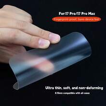 2025 New, Suitable For IPhone 17 Pro Max/17 Pro Screen Protector, Matte Back Film, Lens Film And Lens Protector Set, Ultra-Thin 0.15mm | Anti-Scratch/Fingerprint | Easy To Install | Compatible With Phone Case - Clear - View 3