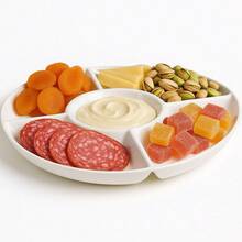 SNACK BOX WITH 5 DIVIDERS IN RIGID, RESISTANT PLASTIC, ONE PIECE - 白色 - 查看 7