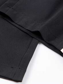 Men's Wide Leg Running Pants - Fashionable Drawstring Trousers, Loose Leg Opening, Comfortable & Stylish - Black - View 6