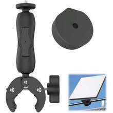 Mini Mount, Pole Mount with Mini Tripod Adapter, Adjustable Clamp Mount for RV Ladders, Guardrails, Compatible with Old Model Mini Accessories (Mount and Black Adapter)(Montura y adaptador negro) - Tipo 1 - Ver 2