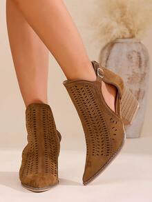 Giày sandal đế xuồng hở gót thời trang nữ gợi cảm, họa tiết hình thoi, thanh lịch và sành điệu - Lạc đà - Xem 2